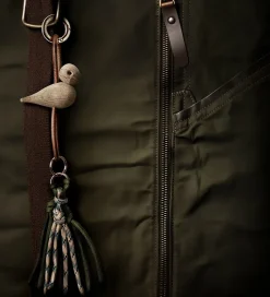 Kay Bojesen Nøglering - Fugl/Guld - Naturlæder/Eg