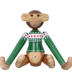 Kay Bojesen Træfigur - Abe Julesweater 2025 - Mini Grøn