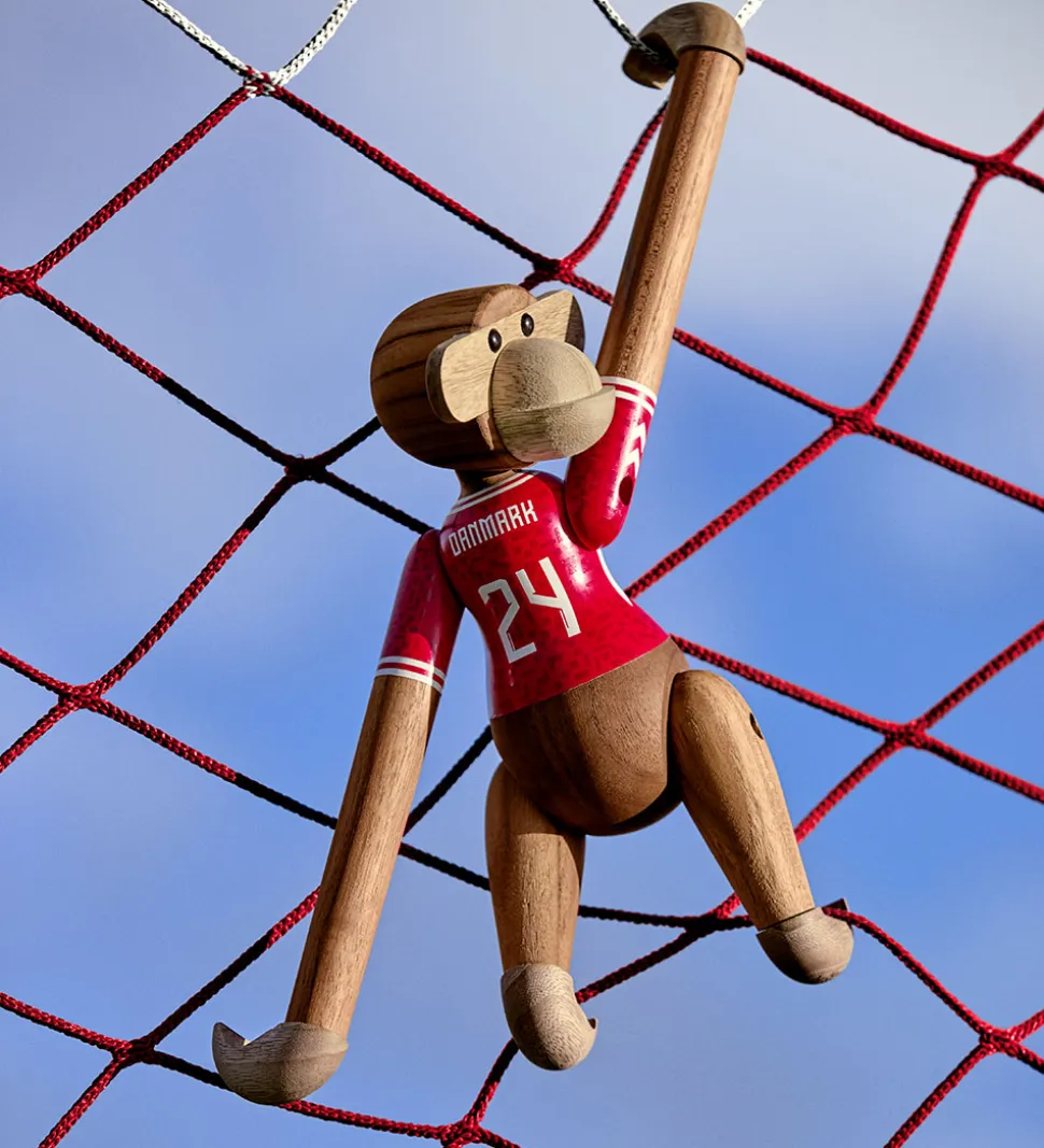 Kay Bojesen Træfigur - Abe - DBU Herre 2024 - Lille - Teak/Limba