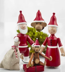 Kay Bojesen Træfigur - Julemand - 20 cm - Rød/Hvid
