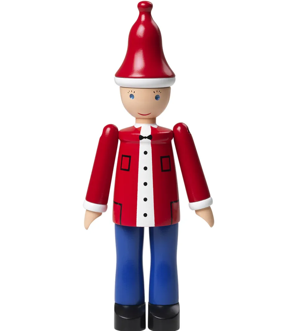 Kay Bojesen træfigur - Jule Ole 17,5 cm - Rød/Blå/Hvid