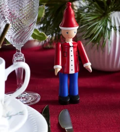 Kay Bojesen træfigur - Jule Ole 17,5 cm - Rød/Blå/Hvid