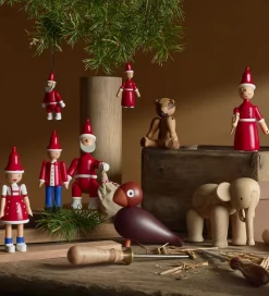 Kay Bojesen træfigur - Jule Ole 17,5 cm - Rød/Blå/Hvid