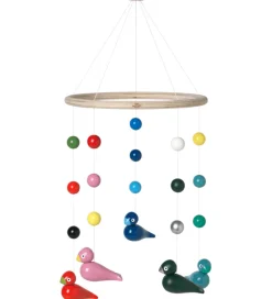 Kay Bojesen Uro - Ø 21 cm - Træ - Multifarvet m. Sangfugle