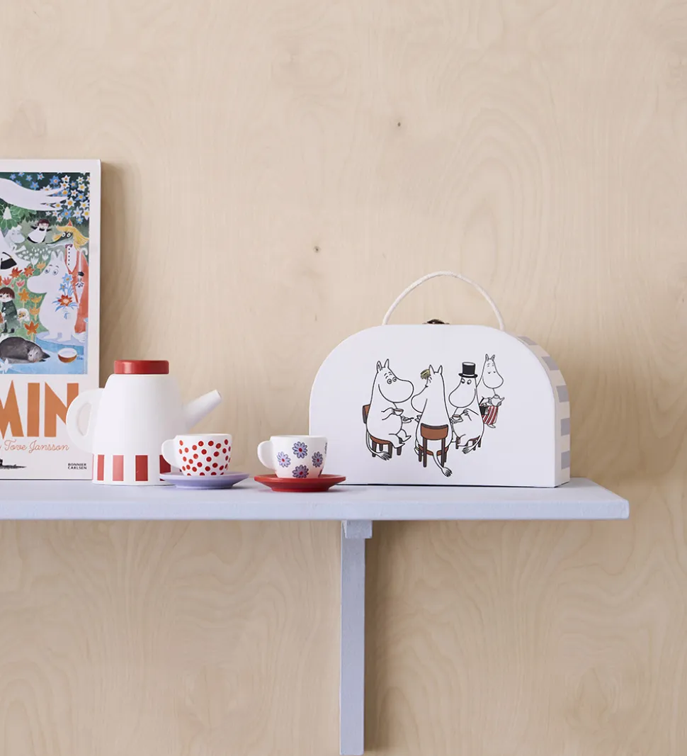 Kids Concept Legekuffert - Hvid/Blå m. Mumitrolde