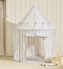 Kids Concept Legetelt - 100x130 cm - Grå Striber