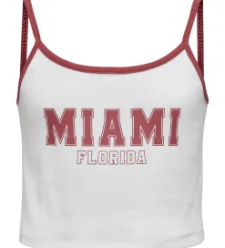 Kids Only Top - Rib - KonVikka - Bright White/Ruby Wine + Print