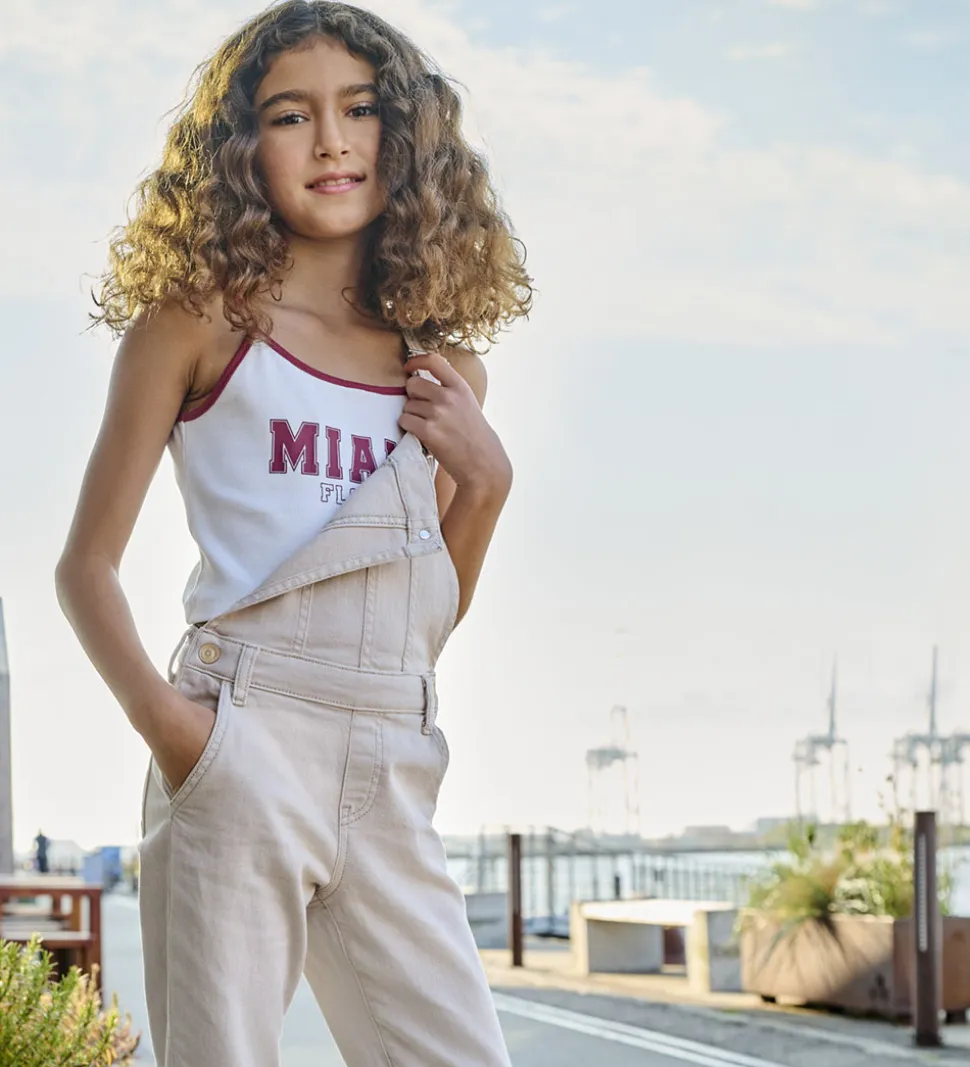 Kids Only Top - Rib - KonVikka - Bright White/Ruby Wine + Print