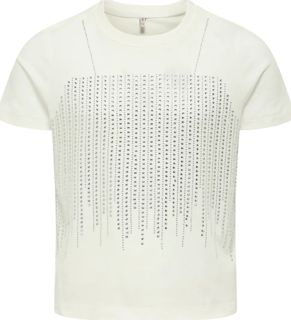 Kids Only T-shirt - KogBillie - Stone Top - Cloud Dancer/ Rhines