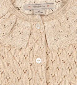 Konges Sløjd Cardigan - Strik - Buttercream m. Hulmønster