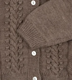 Konges Sløjd Cardigan - Uld - Strik - Fiol Frill - Brunmeleret