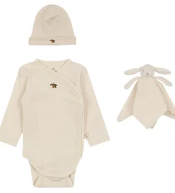 Konges Sløjd Gaveæske - Nusseklud/Hue/Body l/æ - Offwhite - Lemo