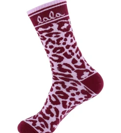 Lala Berlin Strømper - Sanira - Burgundy Leo