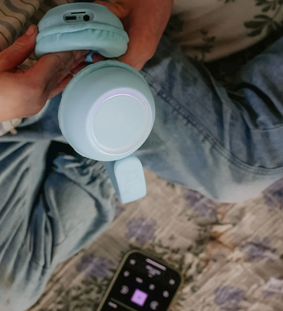 Lalarma Høretelefoner m. Lys - Trådløs - 85db - Blå