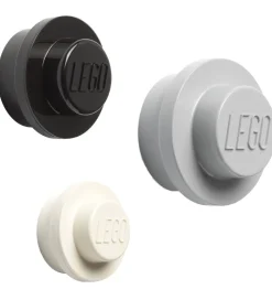 LEGO® Storage Knagerækkesæt - 3 stk - 10/8/5 cm - Hvid/Sort/Grå