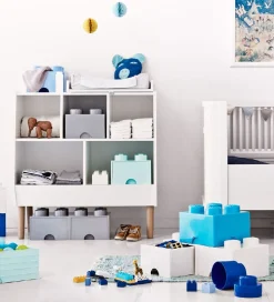 LEGO® Storage Opbevaringsskuffe - 4 Knopper - 25x25x18 - Lyseblå