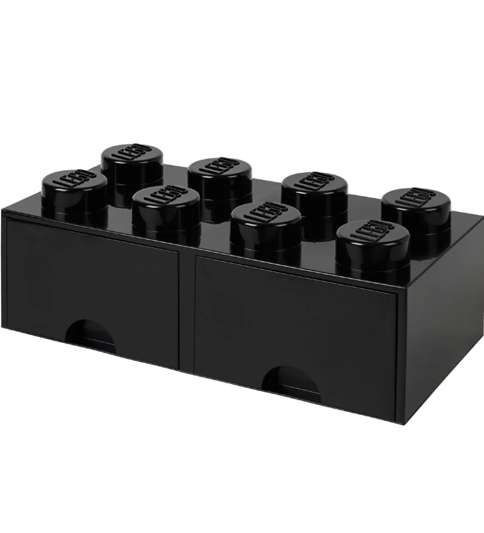 LEGO® Storage Opbevaringsskuffe - 8 Knopper - 50x25x18 - Sort