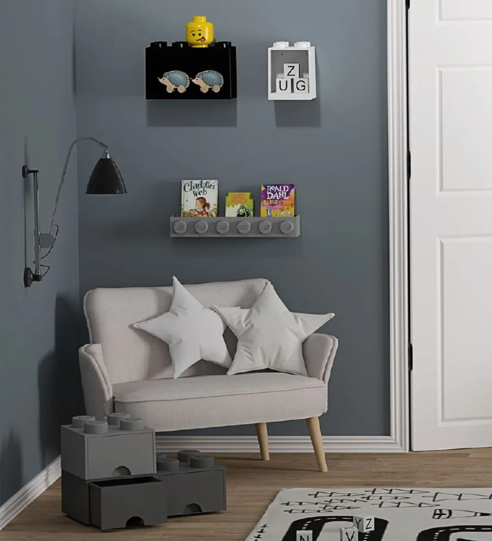 LEGO® Storage Opbevaringsskuffe - 8 Knopper - 50x25x18 - Sort