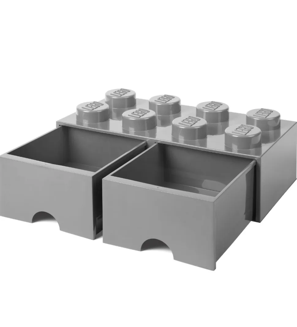 LEGO® Storage Opbevaringsskuffe - 8 Knopper - 50x25x18 - Grå