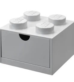 LEGO® Storage Opbevaringsskuffe - 4 Knopper - 15x15x9 - Grå