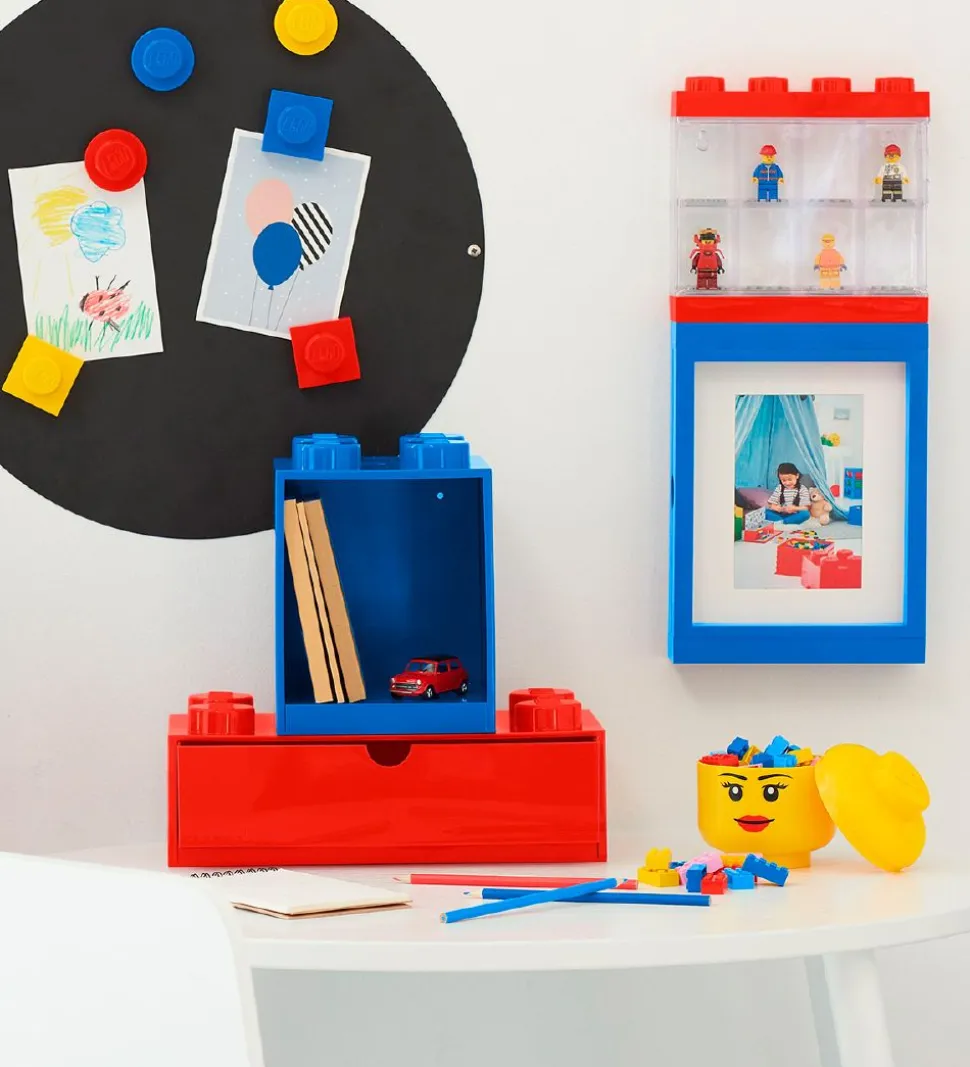 LEGO® Storage Opbevaringsskuffe - 8 Knopper - 31x15x9 - Rød