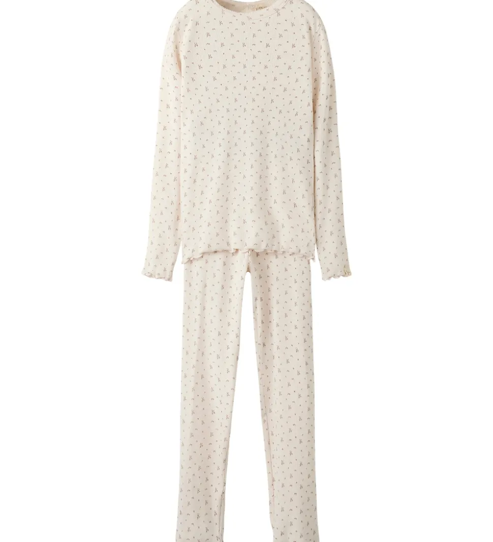 Lil Atelier Nattøj - Rib - NmfGago - Almost Mauve/Flowers