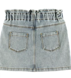 Lil Atelier Nederdel - NmfDarlee - Medium Blue Denim/Flower Emb