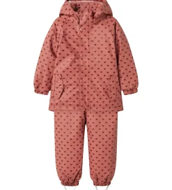 Lil' Atelier Regntøj m. Seler/Vattering - PU - NmfLadry10 - With