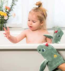 Lilliputiens Badehandske -2-Pak - Joe - Grøn