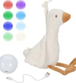 Little Dutch Bamse m. Lyd/Lys - Krammegås - Hvid