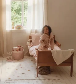 Little Dutch Gulvtæppe - 120x170 cm - Beige m. Pink Prikker