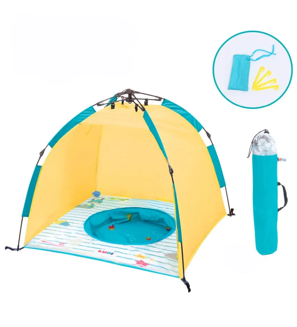 Ludi Skyggetelt m. Bassin - UV 50+ - Gul