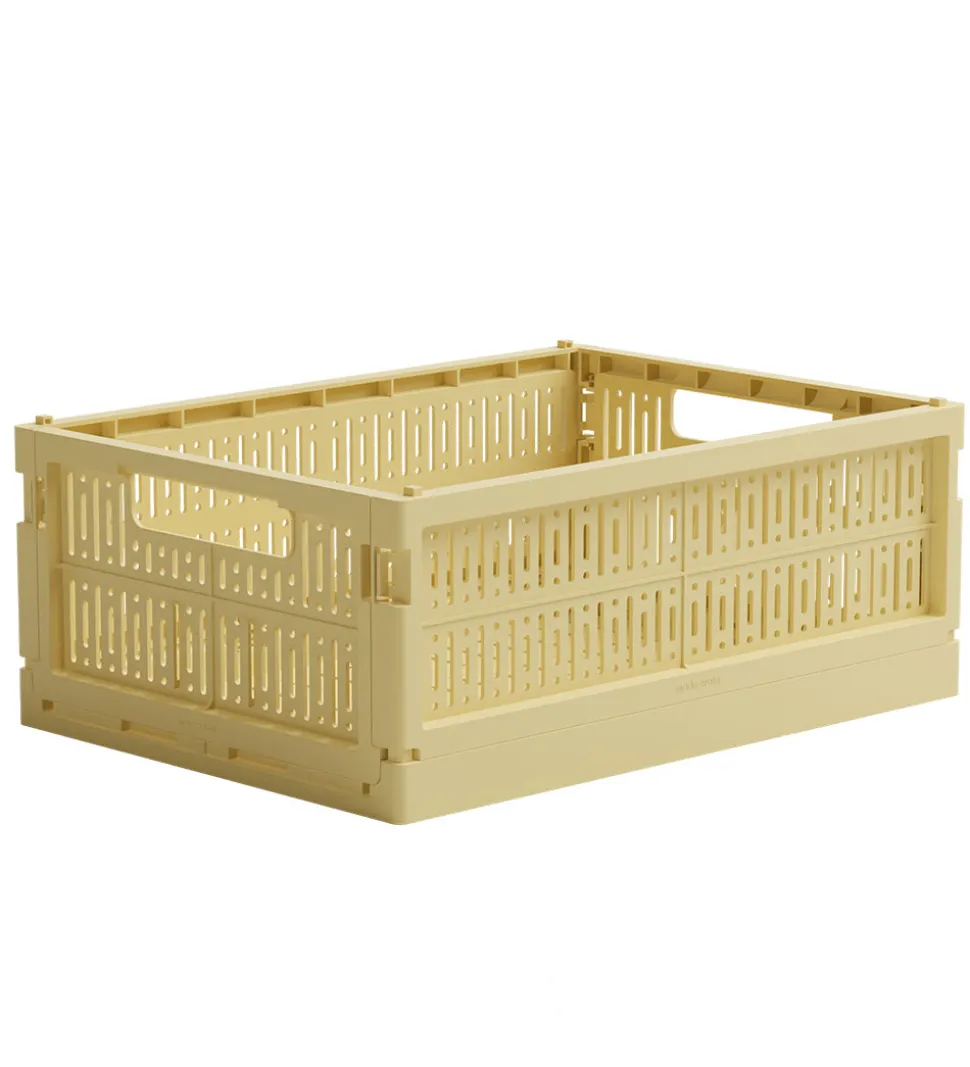 Made Crate Foldekasse - Midi - 33x24x13 cm - Lemon Cream