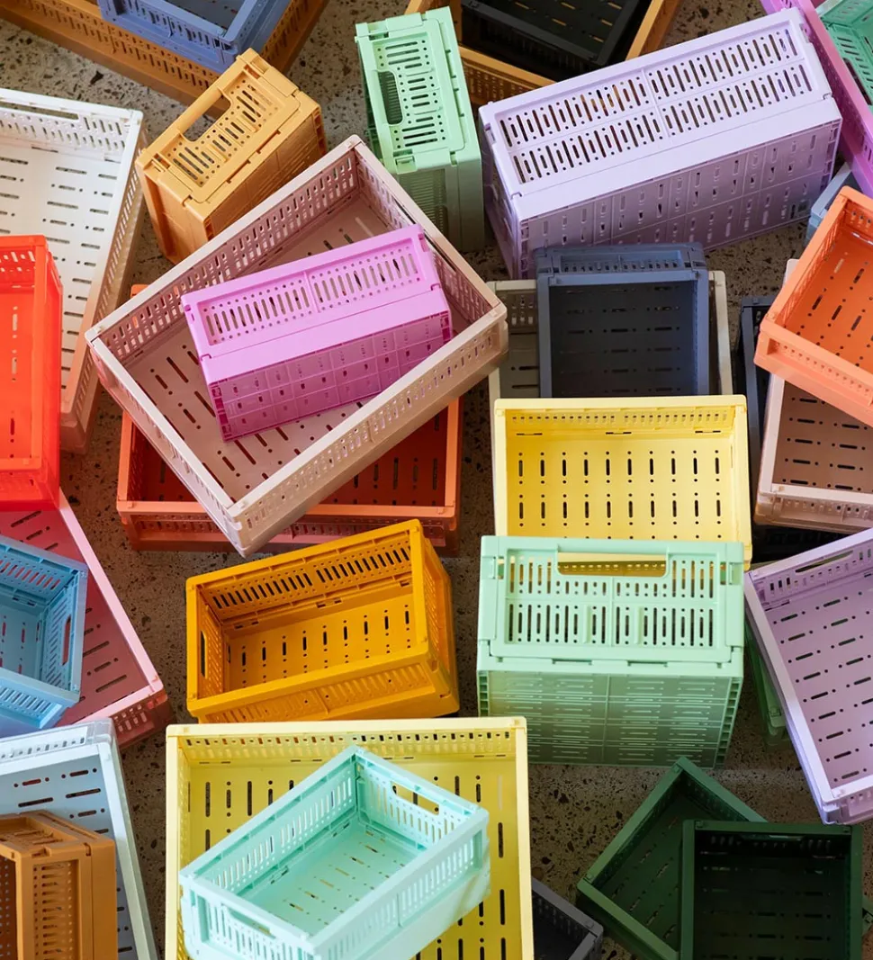 Made Crate Foldekasse - Midi - 33x24x13 cm - Lemon Cream