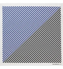 Mads Nørgaard Tørklæde - 55x55cm - Bluing/Jet Black Stribet