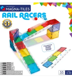 Magna-Tiles Magnetsæt - 33 Dele - Small Rail Racer + MicroMAGS