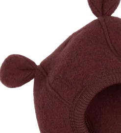 Mikk-Line Elefanthue - Uld - 1-lags - Rum Raisin m. Ører