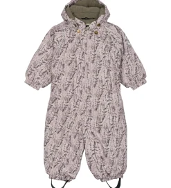 Mikk-Line Flyverdragt - AOP Floral - Cloud Gray