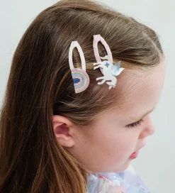 Mimi & Lula Hårspænder - 4-pak - 5 cm - Winged Unicorn Celeste