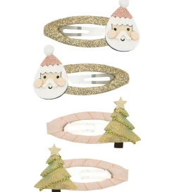 Mimi & Lula Hårspænder - 4-pak - Santa & Tree Christmas