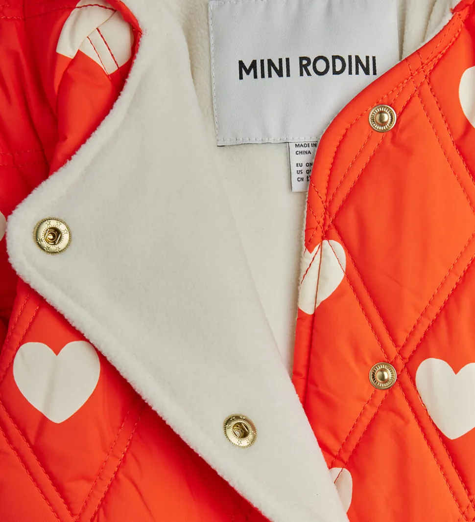 Mini Rodini Kørepose - Quilted - Hearts - 80 cm - Rød