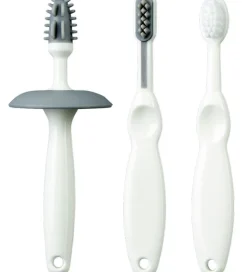 Mininor Tandbørstesæt - 3 Dele - Hvid/Grå