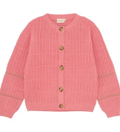 Minymo Cardigan - Strik - Rib - Strawberry Ice