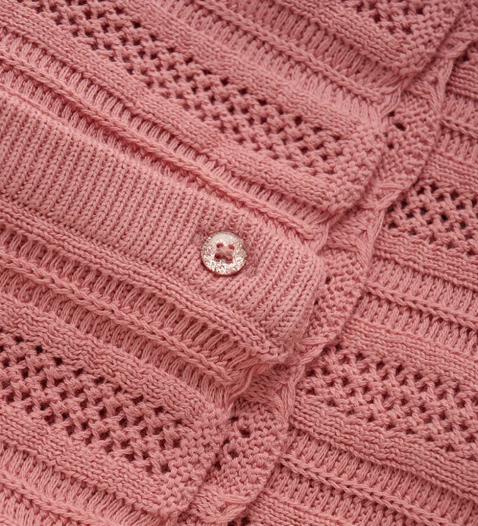 Minymo Cardigan - Strik - Rosette m. Hulmønster