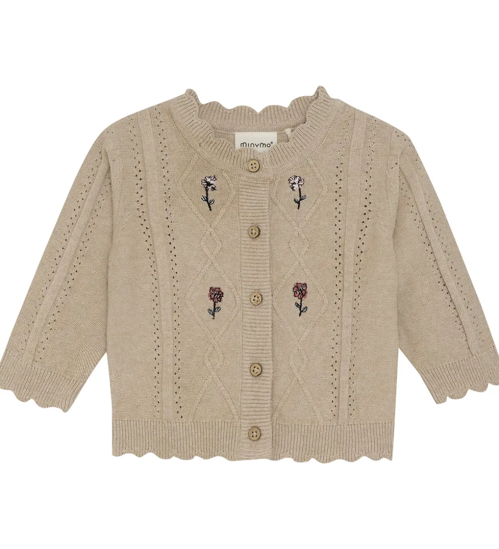 Minymo Cardigan Knit - Beige Meleret