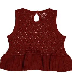 Müsli Vest - Knit Scallop - Russet m. Hulmønster