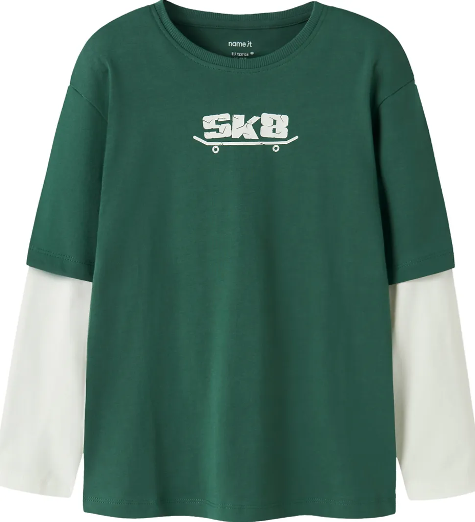 Name it Bluse - NkmVarto - Bistro Green/Skate8