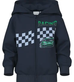 Name It Cardigan m. Hætte - NmmVoltinus - Navy Blazer/Racing