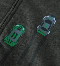 Name It Cardigan m. Hætte - NmmVoltinus - Dark Grey Melange/Cars