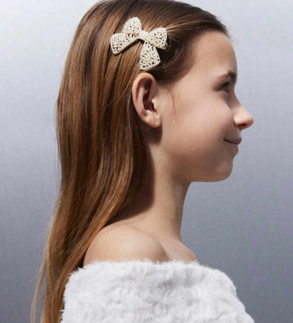 Name It Hårsløjfe - NkfRita - Cloud Dancer m. Perler